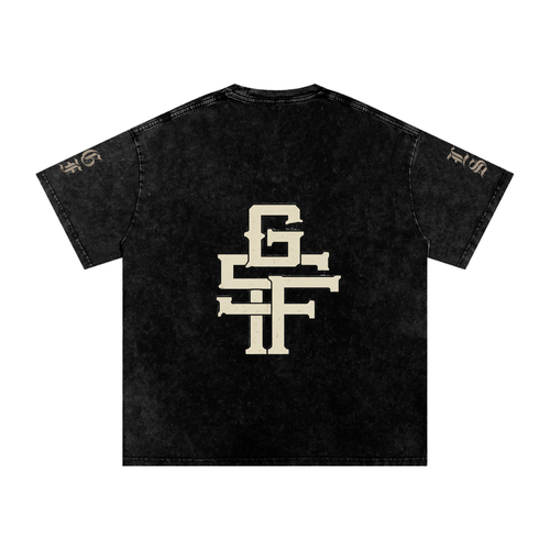 Snow Washed Oversized Cotton T-Shirt